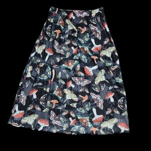 Moth And Mushroom Mesh Maxi Skirt Size M